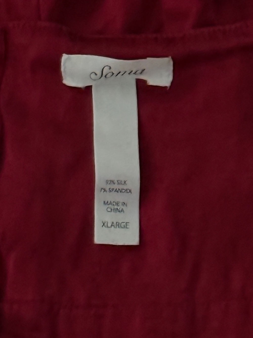 NWOT Dark Red Nightie From Soma (XL) - Picture 4 of 5